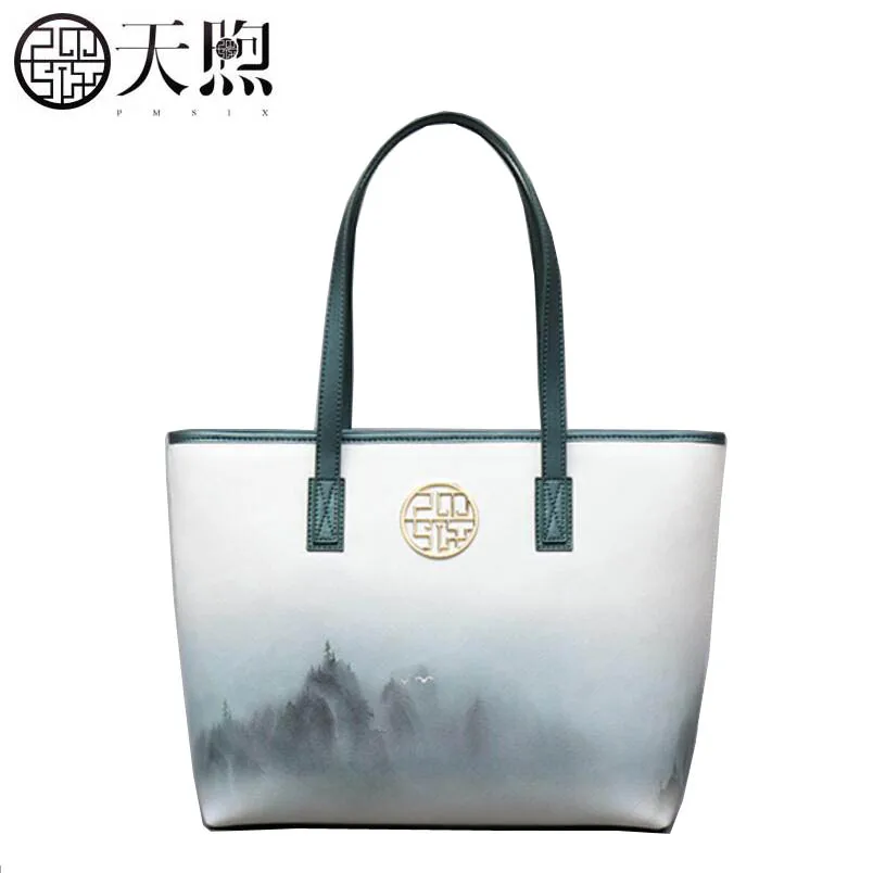 Pmsix2018 Высококачественная Роскошная модная сумка-тоут из воловьей кожи новая