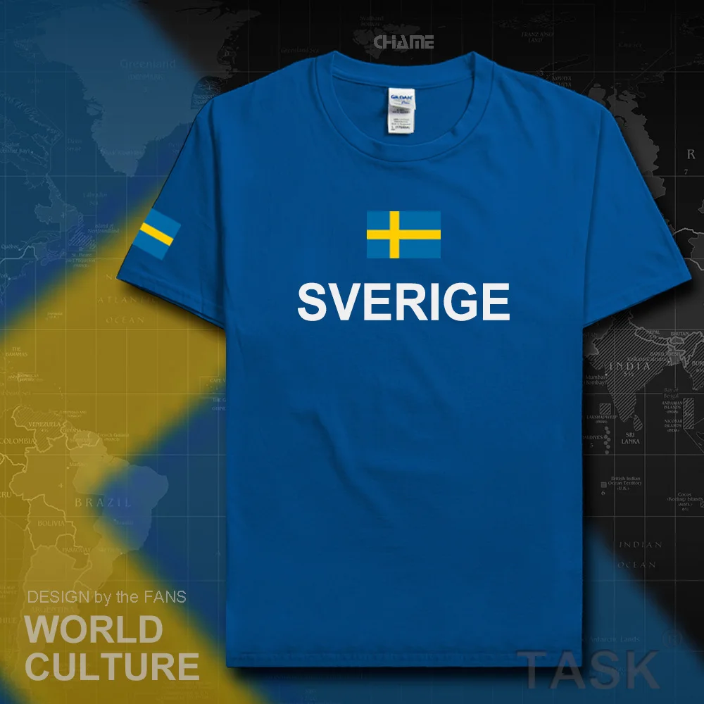 Мужские футболки Sweden Sverige Шведский свитер 2017 трикотажные национальной команды