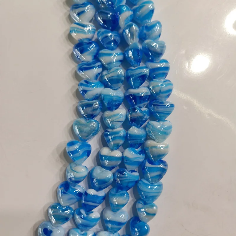 

Около 15 мм бусины в форме сердца ручной работы, модные очаровательные бусины DIY, аксессуары для изготовления ювелирных изделий, стеклянные б...