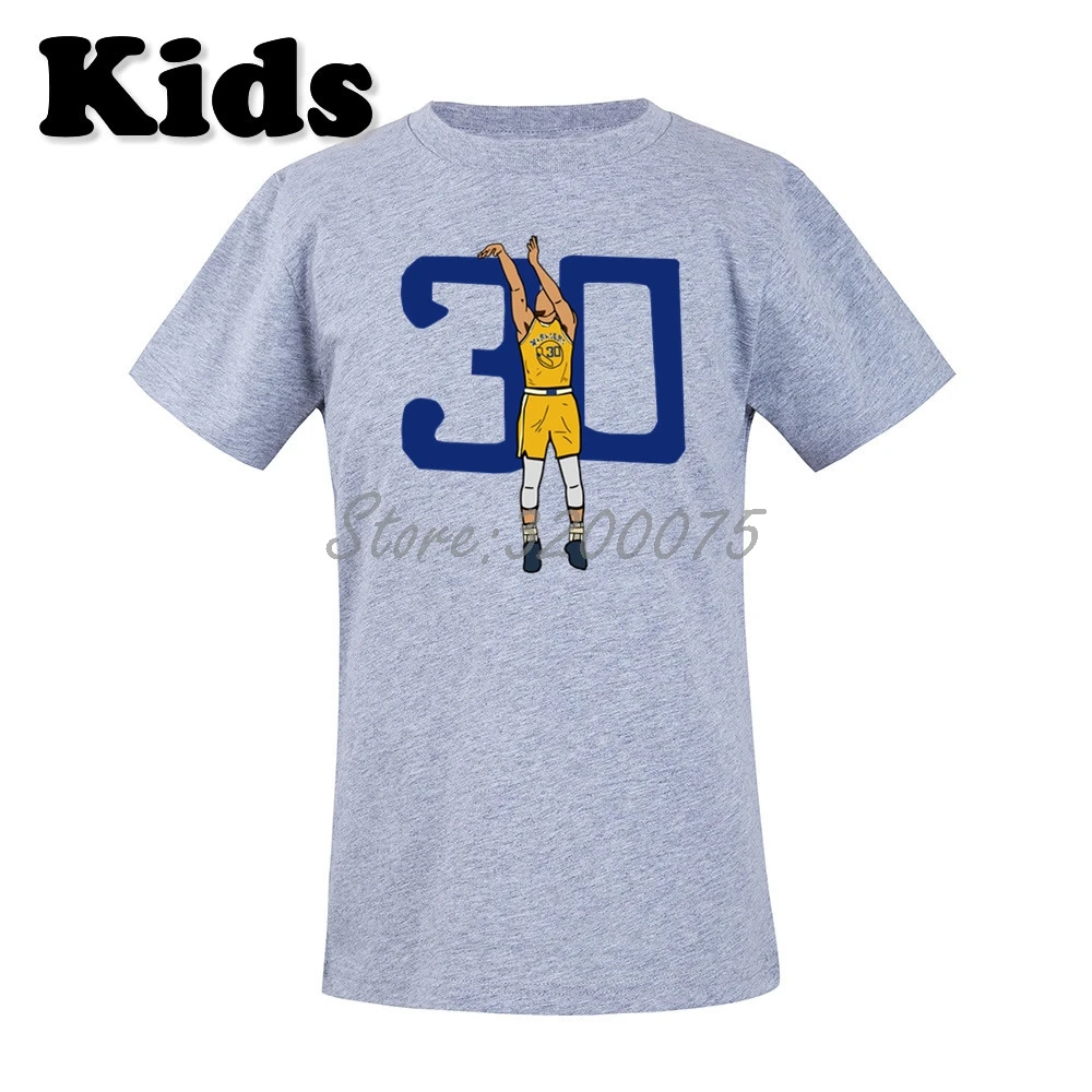 Детская футболка с надписью Stephen Curry 30 shoot movement Golden State для мальчиков и девочек