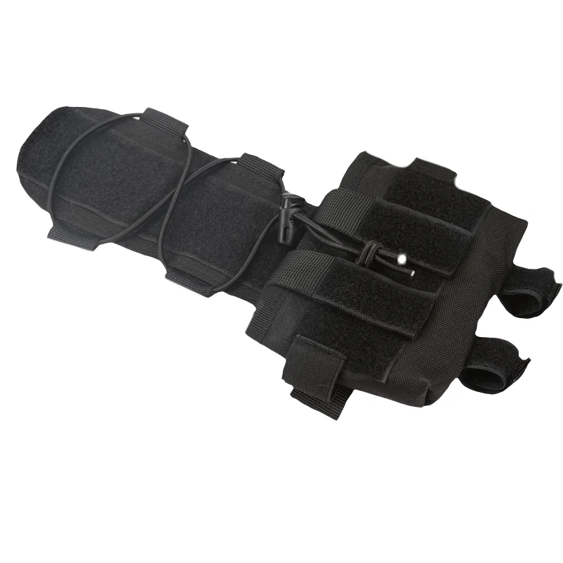 BK Tactical Pouch MK2 Battery Case For Helmet Hunting Camo Combat Military Tactical Counter weight Battery Bag Molle Pouch Military - Color: BK