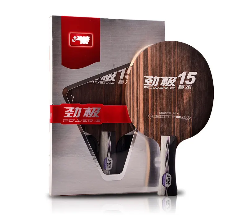 Лезвие DHS Power G15 (PG15 PG 15) из черного дерева для настольного тенниса/лезвие