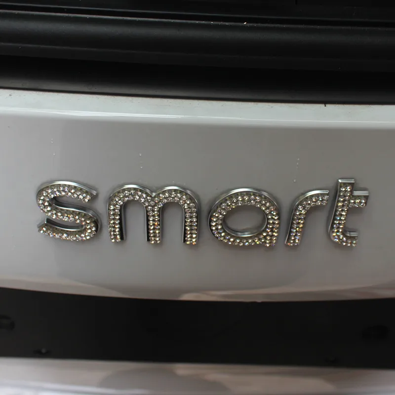 Наклейка на автомобиль с буквенным логотипом для Smart 453 451 Fortwo Forfour, блестящая наклейка на хвост автомобиля, наклейка на кузов, декоративные аксессуары, модель автомобиля
