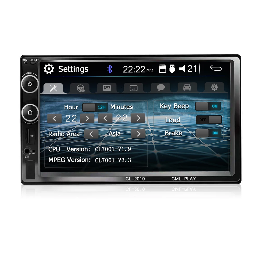 2din Автомагнитола 7 дюймов сенсорный mirrorlink Android плеер сабвуфер MP5 плеер Авторадио Bluetooth Камера заднего вида магнитофон