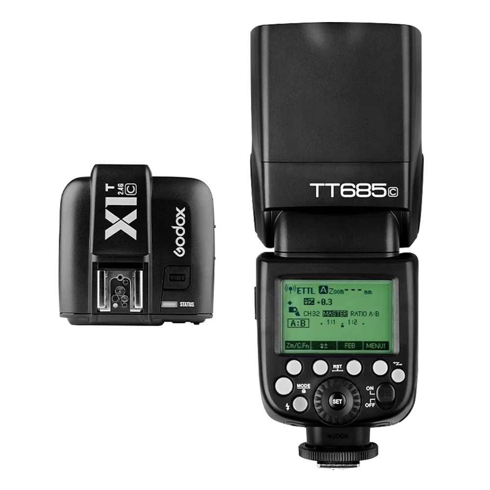 Godox TT685 TT685C+ X1C ttl Flash& Trigger Набор беспроводной 2,4G Speedlite передатчик для Canon EOS 70D 60D 5D2 5D3 6D 7D+ шесть подарков
