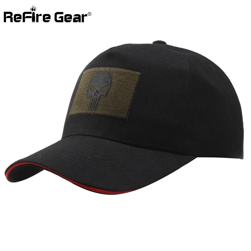 Бейсбольная кепка ReFire Gear бейсбольная с вышитым черепом армейская Кепка Snapback