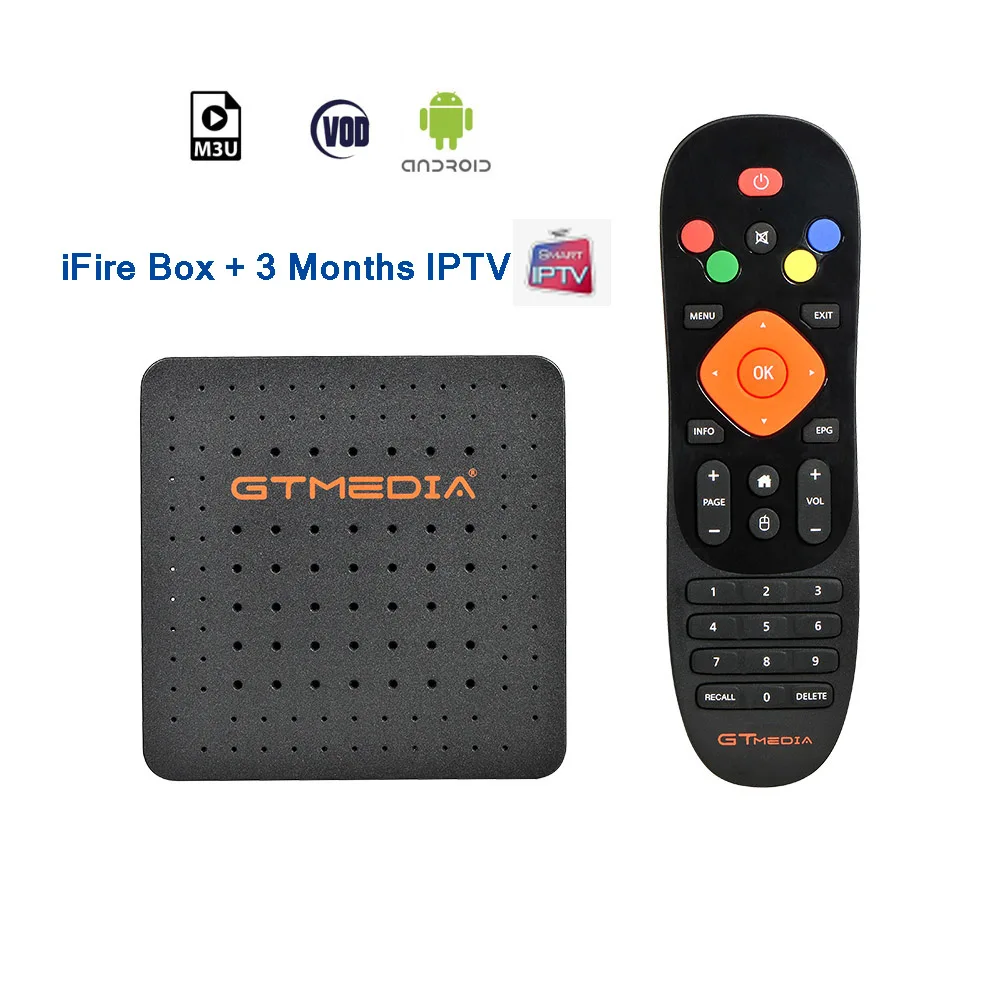 Box add 3Months IPTV Стиль GTMedia Ifire IP tv Box Цифровая телеприставка ТВ Декодер FULL HD 1080P(H.265) встроенный wifi модуль ip tv поддержка Испания DE - Цвет: Box add 3Months IPTV