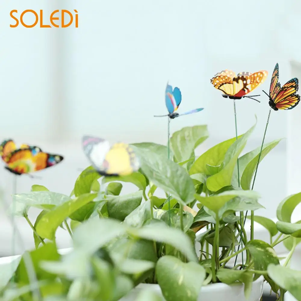 SOLEDI 15 шт./лот 3D Искусственные Украшения для сада в виде бабочек имитация