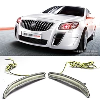 high quality updated led daytime running lights drl yellow turn signal for buick regal gs 2014