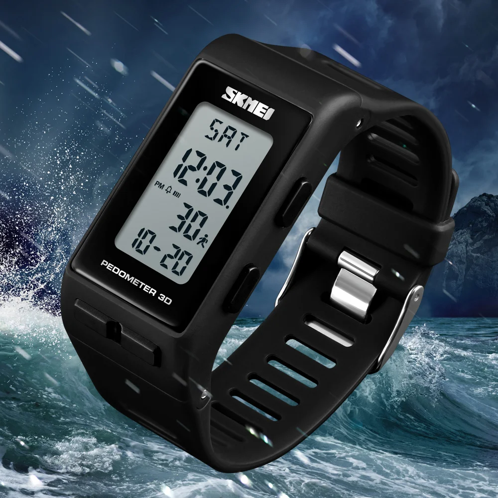 

SKMEI Brand Mens Sports Watches Top Brand Luxury Pedometer Calorie Digital Watch Waterproof LED Electronic Wrist Watch Clock Men