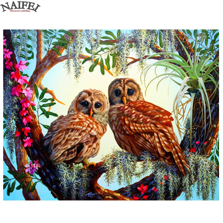 DIY Diamond painting Handmade Cross stitch kit embroidery forest Owl 5d mosaic Paste pattern Beads rhinestones | Дом и сад