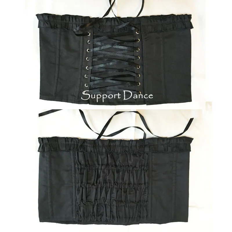 Поддерживающий танцевальный сексуальный черный готический корсет в Стиле