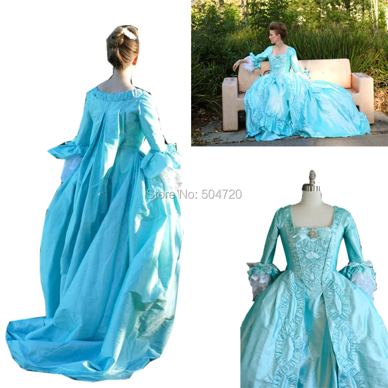Индивидуальный дизайн! Gray Duchess Queen Marie Antoinette маскарадное платье для театра Военном