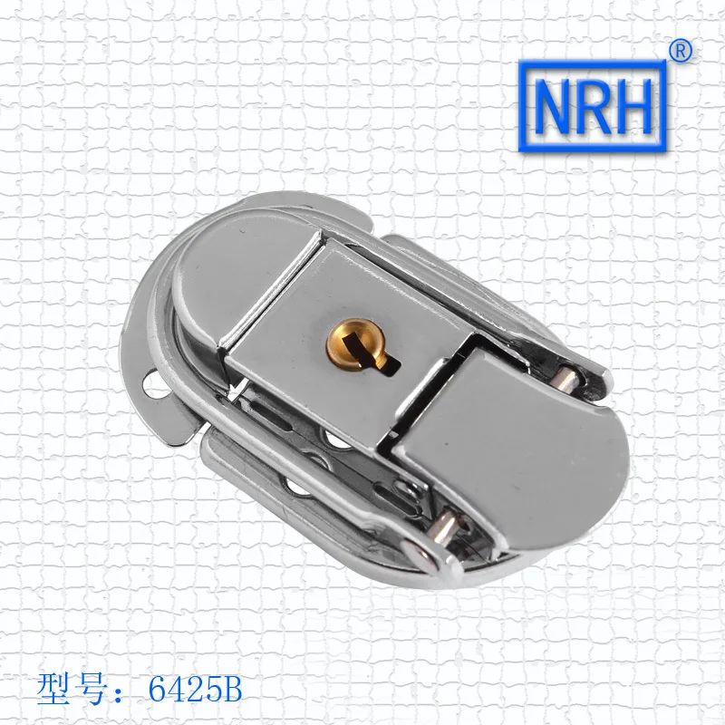 

NRH 6425B стальная хромированная защелка с фиксатором для портфеля и чемодана, 2 упаковки, защелка-тумблер, оптовая цена