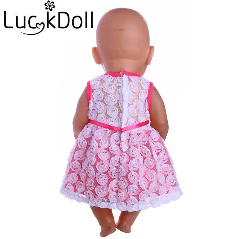 Платье принцессы без рукавов Luckdoll идеально подходит для кукол длиной 43 см, это лучший праздничный подарок для детей
