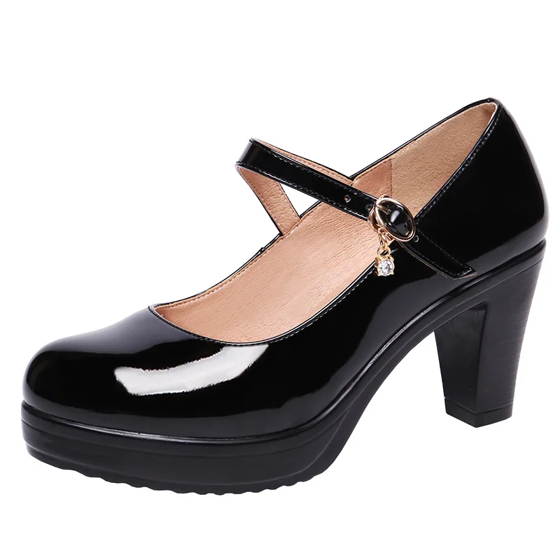 Размера плюс 32-43 туфли на платформе с блочным каблуком женские туфли-лодочки 2021