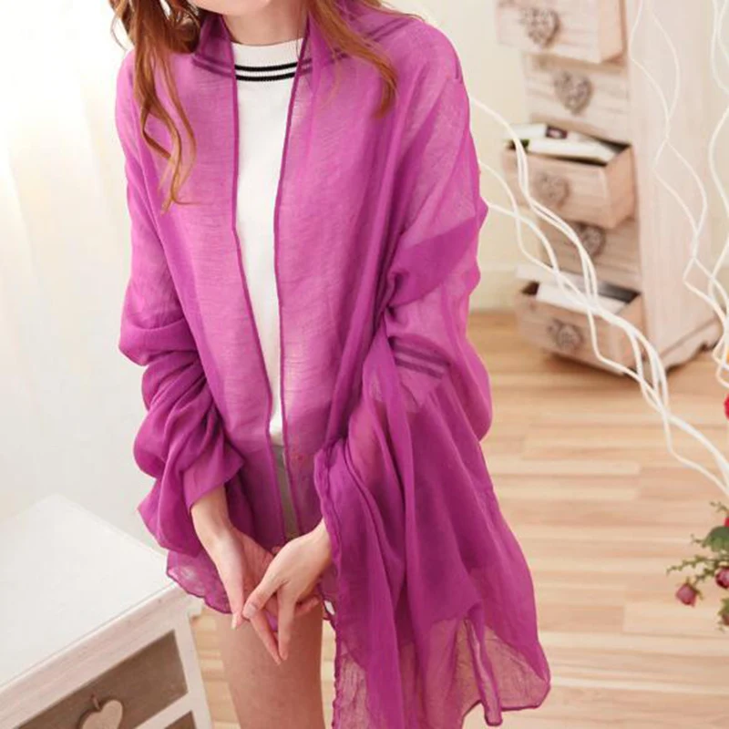 Лидер продаж однотонный длинный хлопковый Повседневный Шарф женские шарфы 180*80