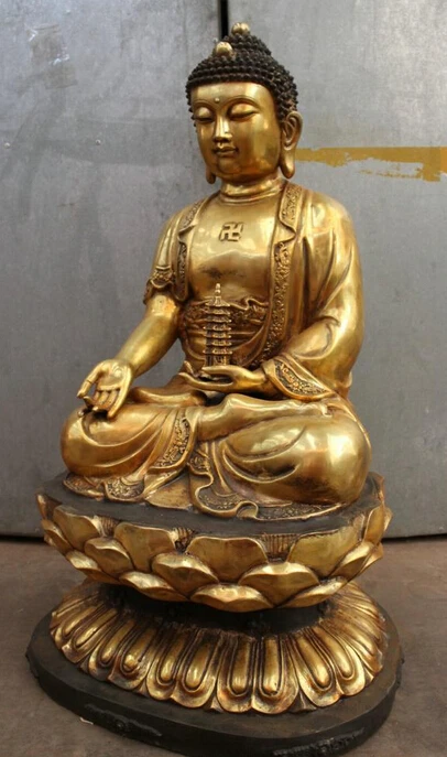 Оптовая продажа фабрики 33 &quotТибет Храмовая бронзовая фигурка позолоченный