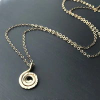 hammered circle necklace handmade gold filled925 silver choker round pendants boho collier femme kolye jewelry necklace