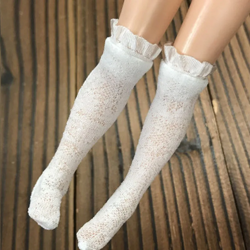 1 пара кружевных чулок для кукол Blythe 1:6 носки Барби Гольфы выше колена Momoko OB Azone