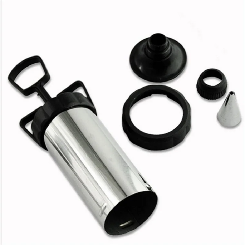 4 покрытие из нержавеющей стали трубопровод сопло + 1 шприц для крема торта 3D