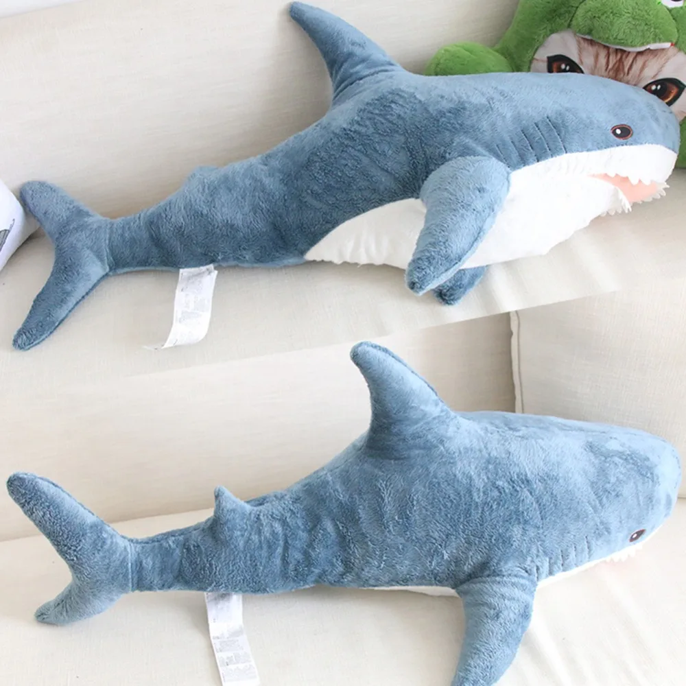 

80/100 Cm Big Size Funny Soft Shark Plush Toy Pillow Appease Cushion Girls Animal Reading Pillow Holiday Birthday Gifts