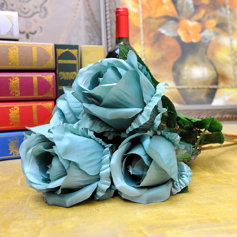 Дом усадьбы США Ретро Щедрый весенний в Париже Роза высокая имитация цветок шелковая ткань имитация взял домашние украшения от AliExpress RU&CIS NEW