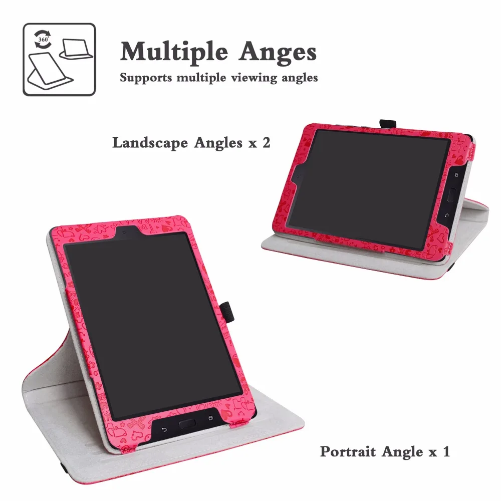 Симпатичный кожаный чехол с поворотом на 360 градусов для планшета 7 9 дюймов Verizon