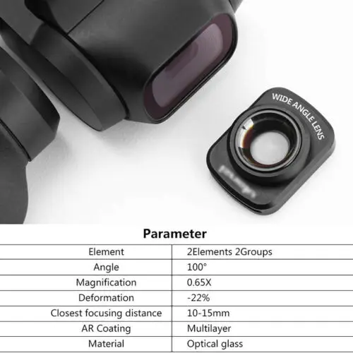 Широкоугольный объектив для DJI Osmo Pocket Gimbal ULANZI OP 5 0 65 X профессиональные