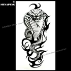 Временная татуировка SHNAPIGN Кобра Змеиный король, боди-арт, рука, флеш-татуировка, наклейка s 17*10 см, водонепроницаемая, поддельная хна, безболезненная наклейка
