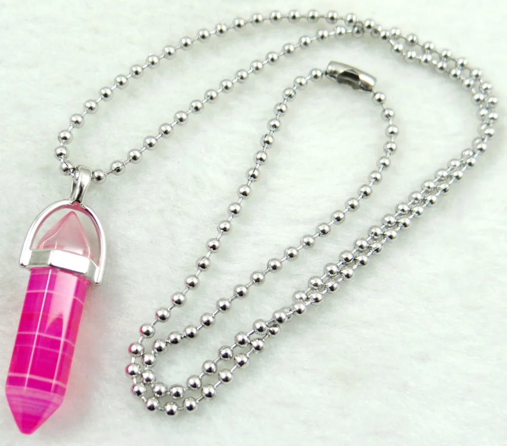 Женское Ожерелье с шестигранной колонной ожерелье из нержавеющей стали