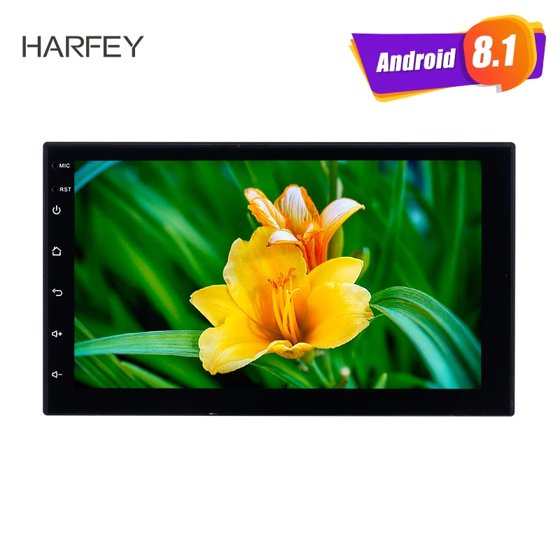 Harfey Android 8 1 2 DIN универсальный Радио мультимедийный плеер gps навигации 7 дюймов HD