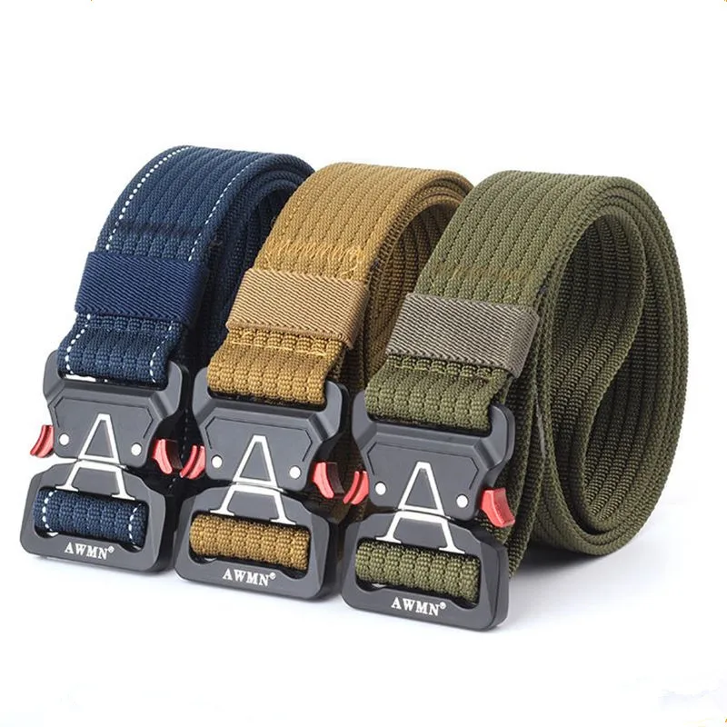 Tactical Belt Unisex Adjustable Heavy Duty Military Waist Belts with Metal Buckle Nylon Hunting Accessories F42 |