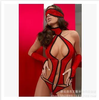 Горячее сексуальное нижнее белье Черное Женское боди красное эротическое