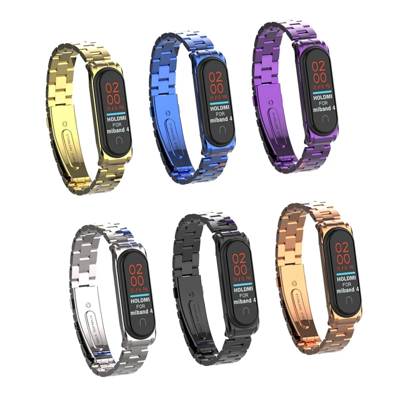 Металлический ремешок из нержавеющей стали для Xiaomi mi Band 4 браслет mi Band 4 ремешок для mi Band 4 аксессуары браслет mi Band 4