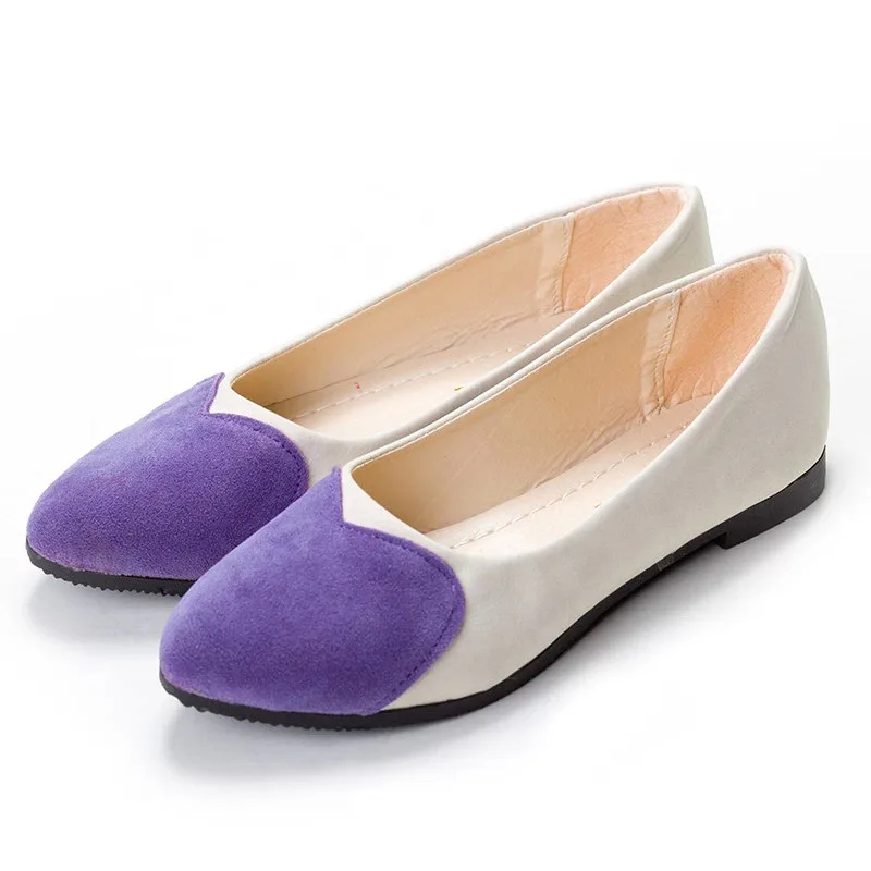 Модные красивые женские туфли на плоской подошве Цветная декоративная лодка