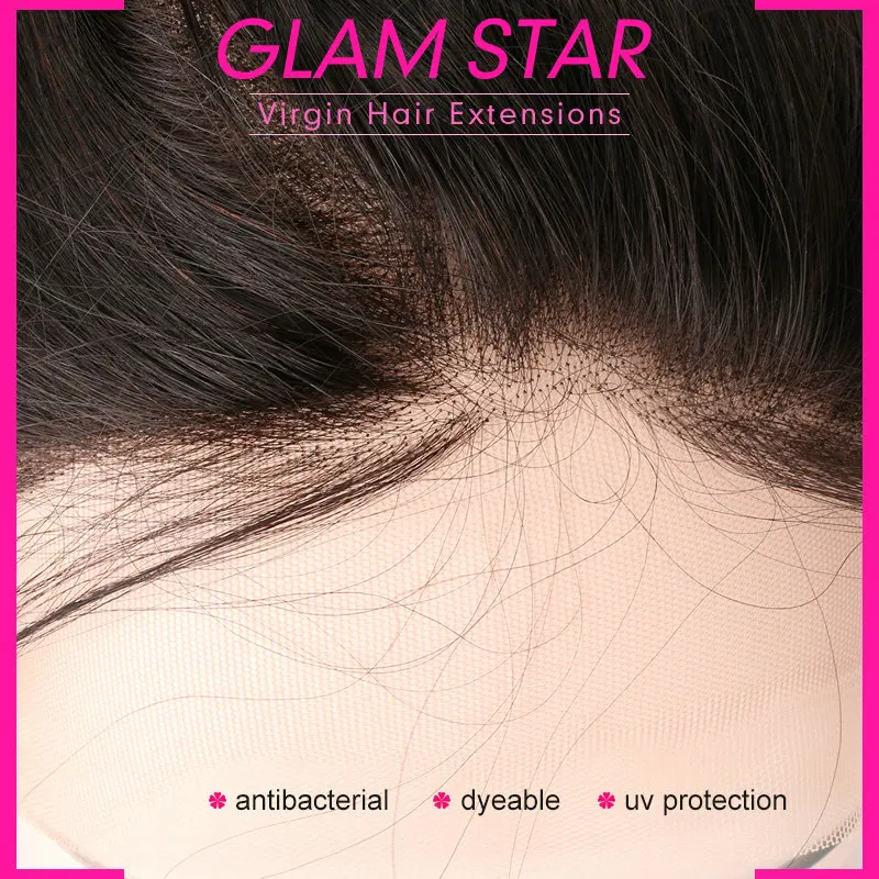 Йолисса 360 Лейс Фронтал с пучками 2 шт. 7A Перуанская волнистая закрытая человеческая прядь волос.