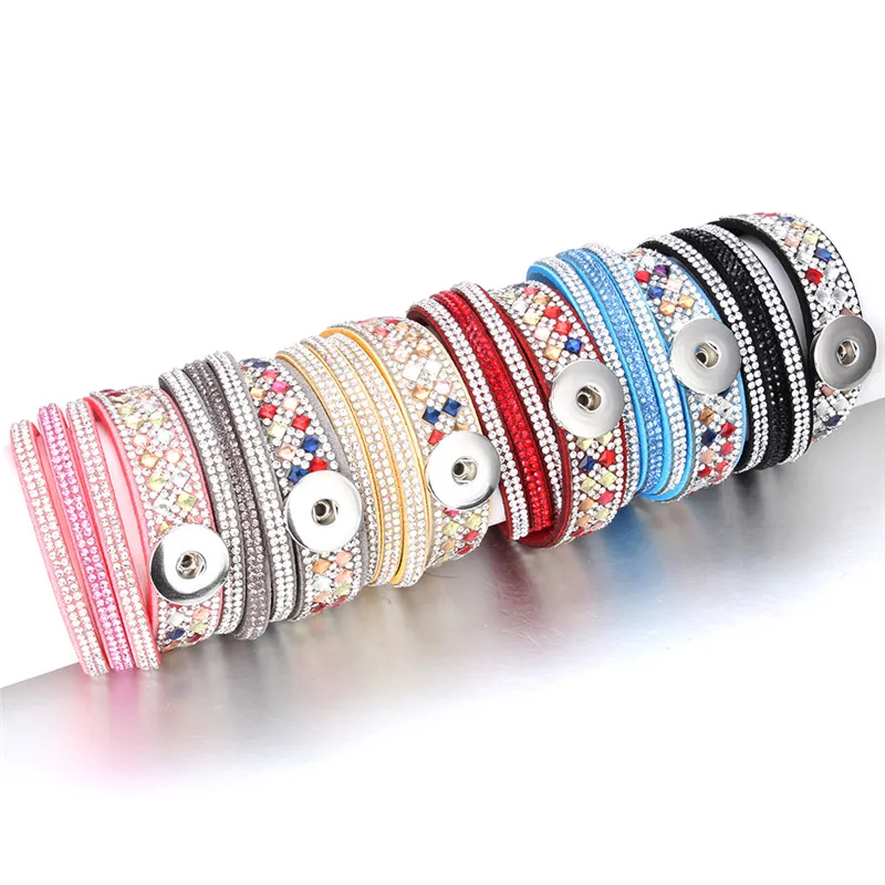 Новейшие Многослойные Кожаные бриллиантовые 18 мм Ювелирные изделия для мужчин и