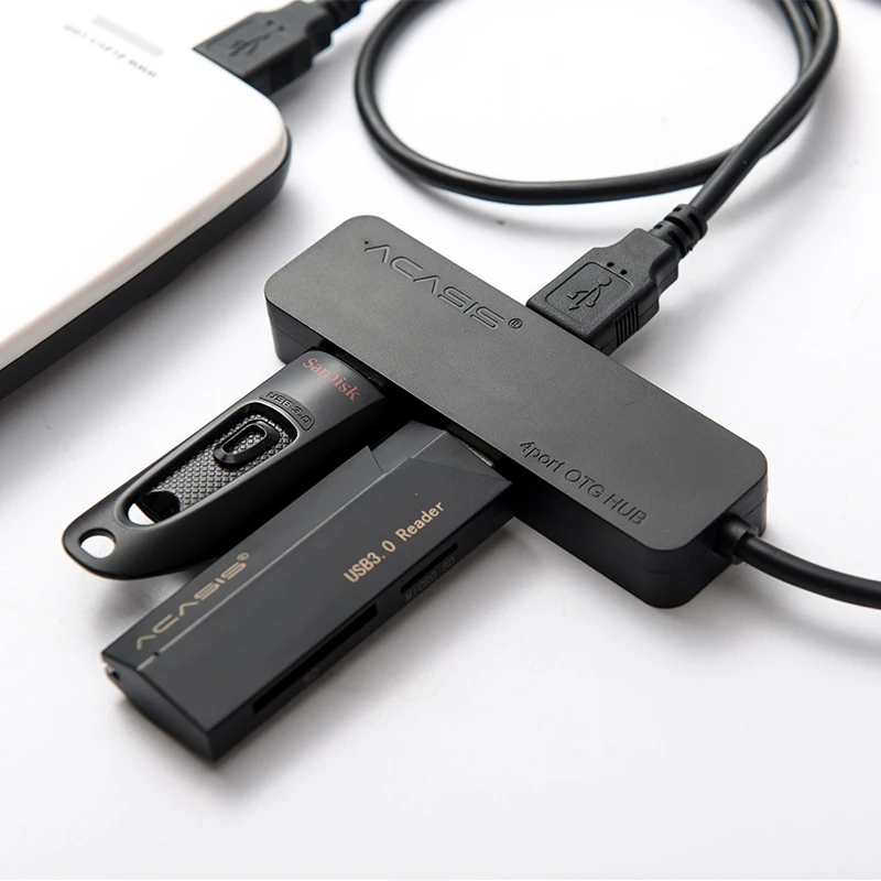 Acasis H032 Планшеты PC 1.5a зарядный кабель OTG Micro USB HUB 4 Порты USB2.0 зарядки Механические