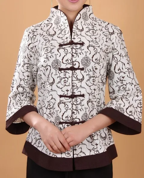 Женский костюм Тан из 100% хлопка в китайском стиле Весенняя традиционная модель