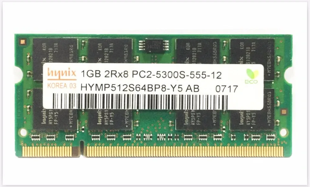 Hynix чипсет NB 1 ГБ 2G B 4 Гб PC3 DDR2 667 МГц 800 5300s 6400s лэптоп ноутбук память Оперативная память SO-DIMM 1g 2G 4g 667 800 МГц