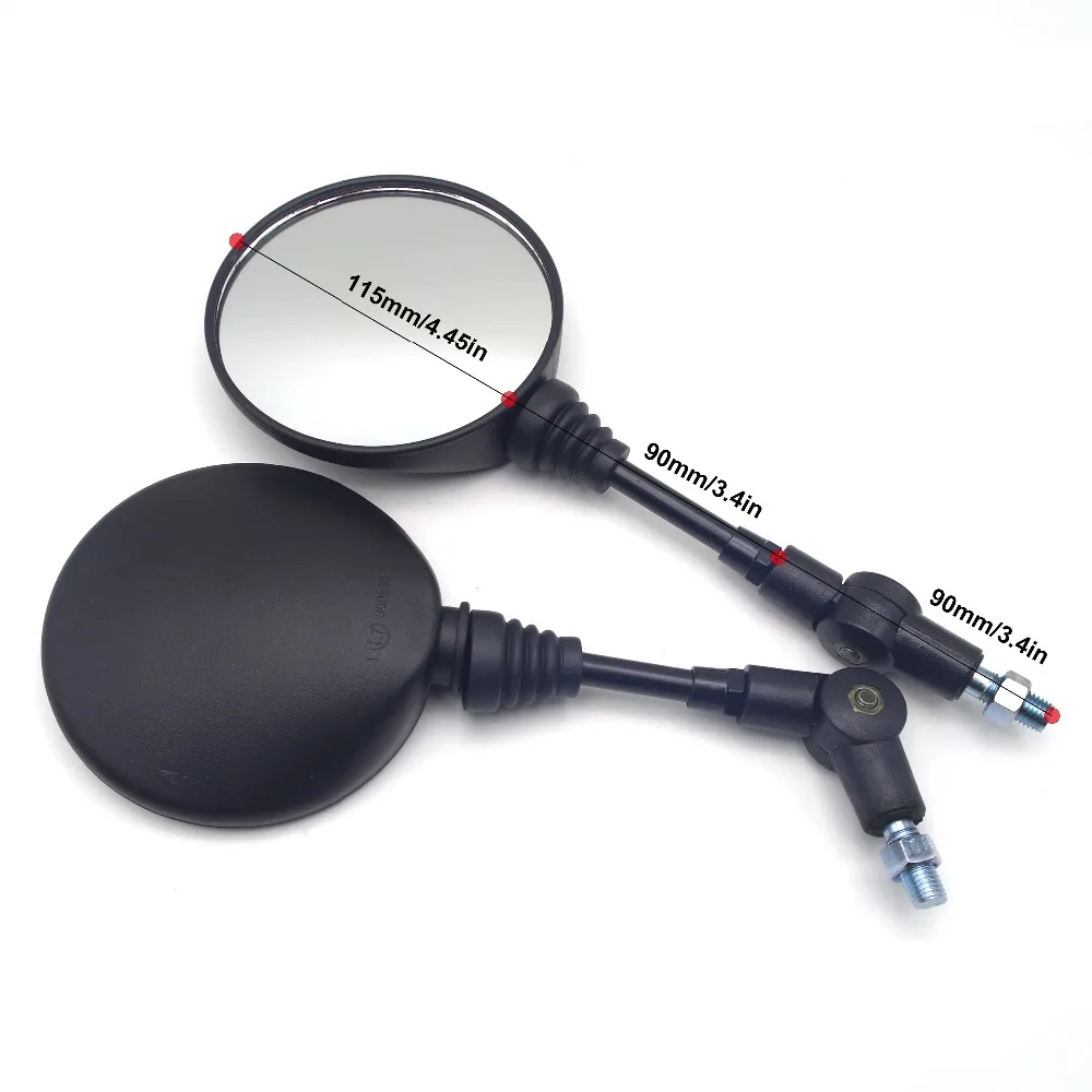 Universal 10mm Motorcycle Rearview Mirrors Black Scooter Moto Side FOR vespa piaggio chopper motorcycle royal enfield | Автомобили и