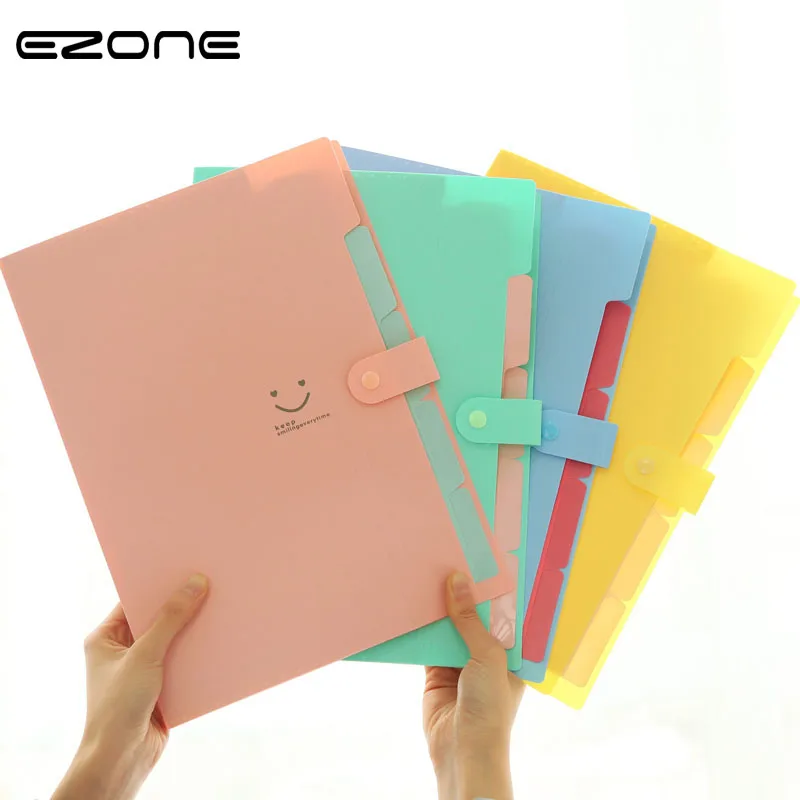 EZONE, Сумка для документов, папка для файлов, расширяющийся кошелек, 5 ячеек, переносная сумка для органов, А4, бумага для органайзера, держатель для офиса, школьные принадлежности, подарок