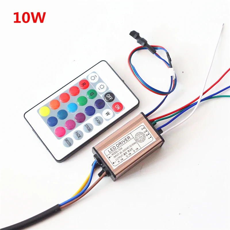 AC 85-265V 110V 220V DC/DC 24 V-38 V 10W 20W 30W 50W 100W IP67 Водонепроницаемый один Цвет RGB прожектор чип светодиодный драйвер