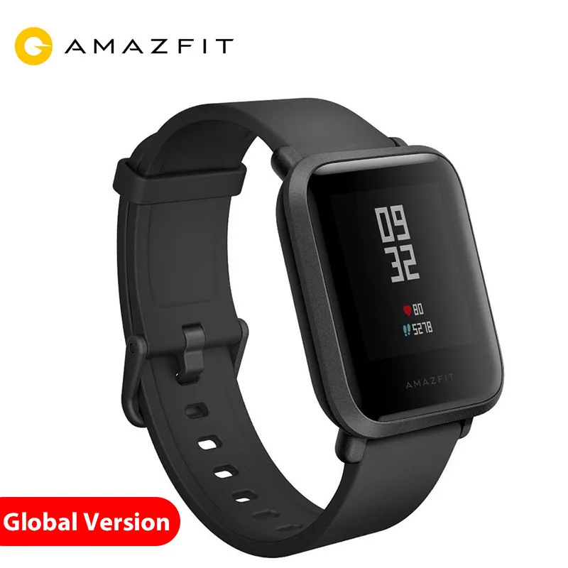 Xiaomi Amazfit Bip Smart Satch Globle Версия Huami Pace Lite IP68 GPS Gloness Smartwatch пульсометр 45 дней в режиме