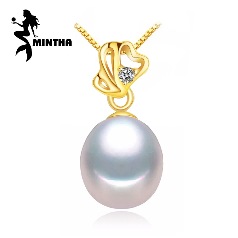 Ювелирные изделия MINTHA из 18 каратного золота с перламутровым жемчугом ожерелья и