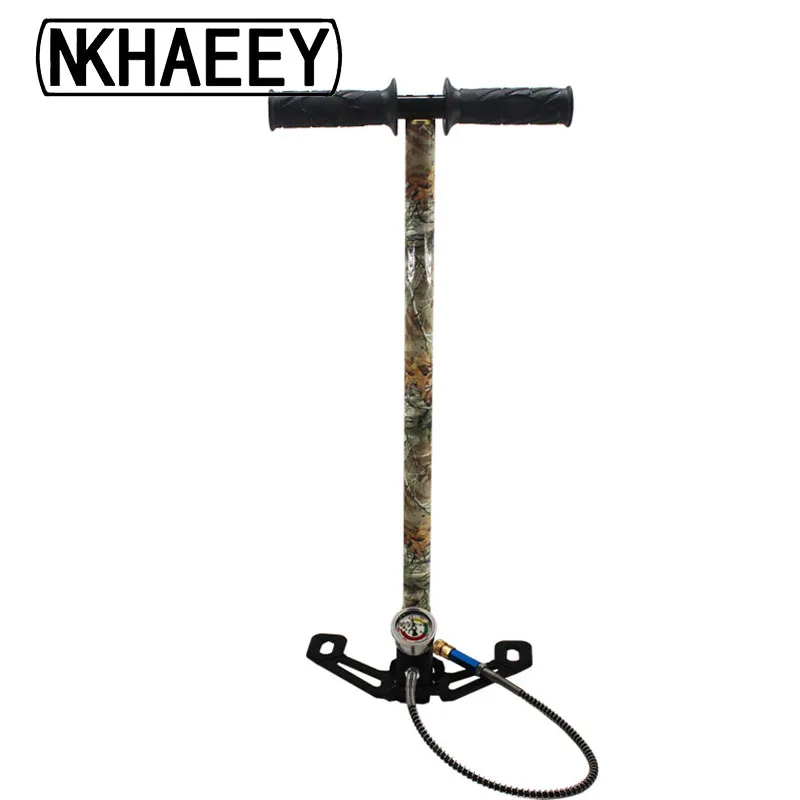 3 Stage High Pressure Inflator Stainless Steel Manually Air Compressor Pump 300bar 30mpa For PCP Airgun Car Motorcycle Bicycle |