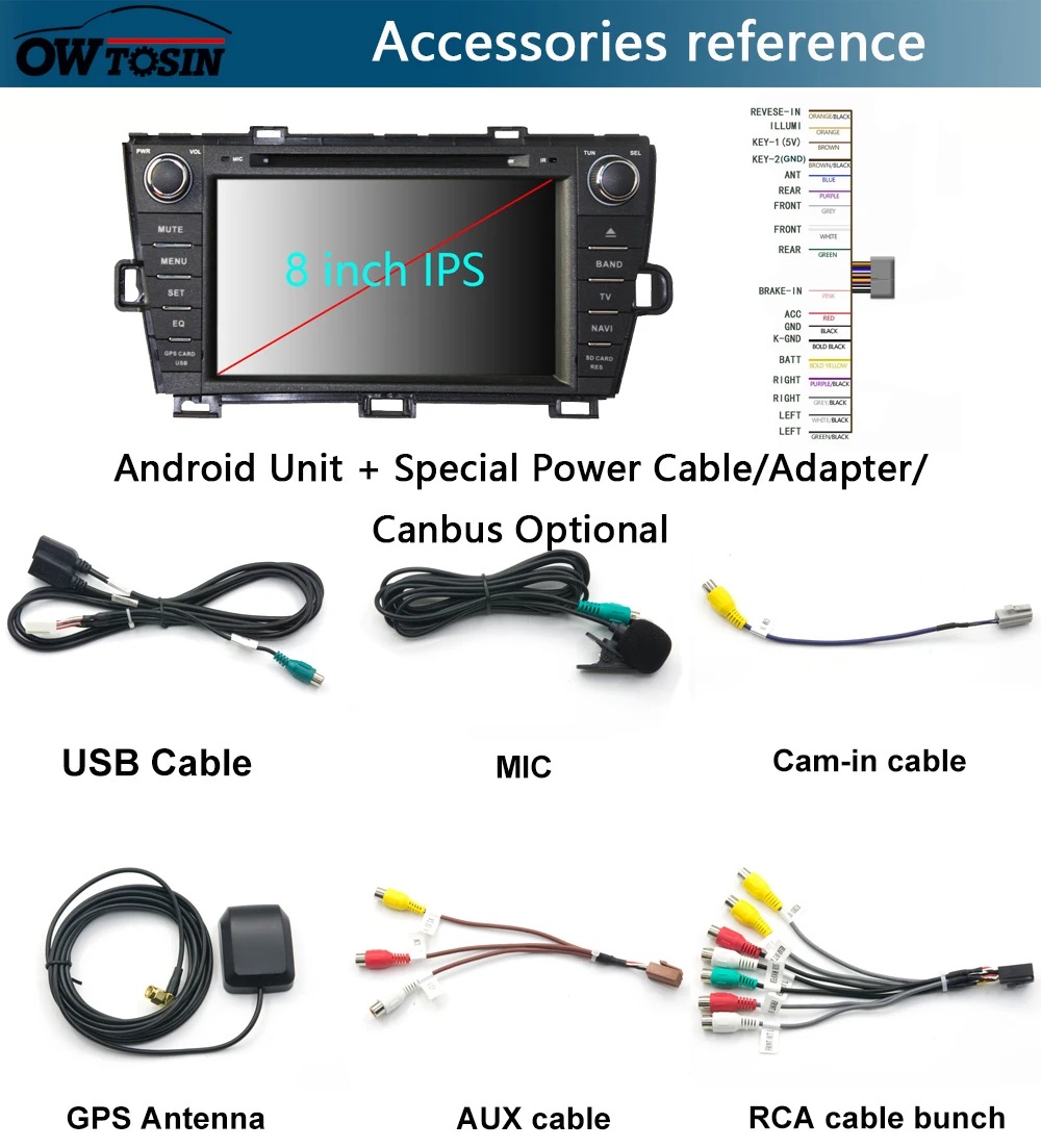 " ips Восьмиядерный 4 Гб ram+ 64 Гб rom Android 9,0 автомобильный DVD радио gps для Toyota Prius 2009- DSP CarPlay Parrot BT стерео Adas плеер
