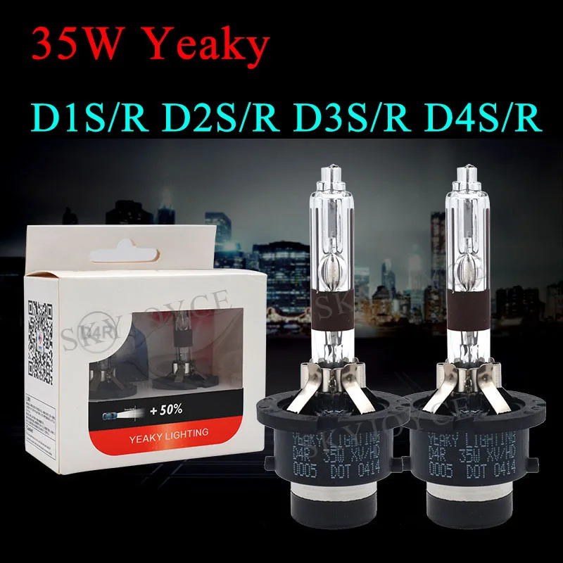 AC 12V 35W Оригинальный Быстрый Яркий Yeaky HID лампы 4500K 6500K 5500K D1S D2S D3S D4S D2R D4R 35 Вт
