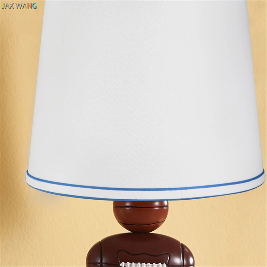 Американский Детский мальчик прикроватные настольные лампы для спальни LED ткань